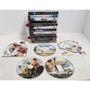 SONY PLAYSTATION 3 PS3 18 GAME LOT BUNDLE CALL OF DUTY BATMAN NCAA 08 SKYRIM ETC